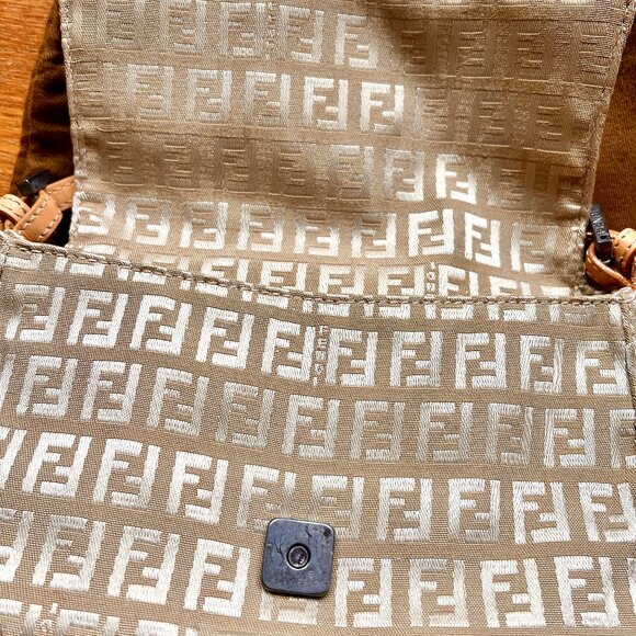 Authentic Vintage Fendi Zucchino Pouchette in near pristine condition - Picture 9 of 14